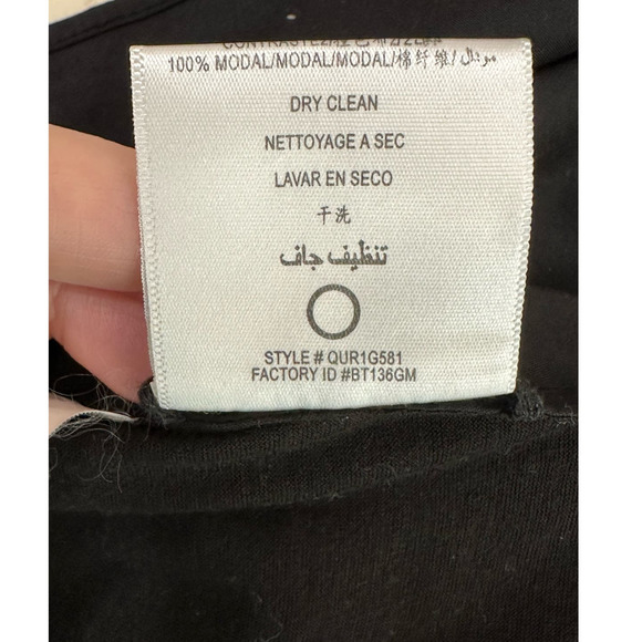 BCBGMaxAzria black ruffled short sleeves blouse size M - Picture 5 of 10